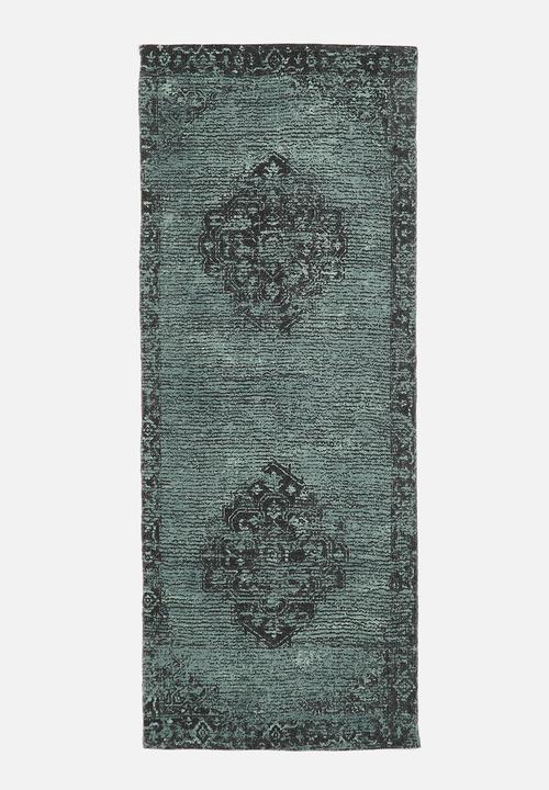 Sixth Floor - Antique printed runner - teal
