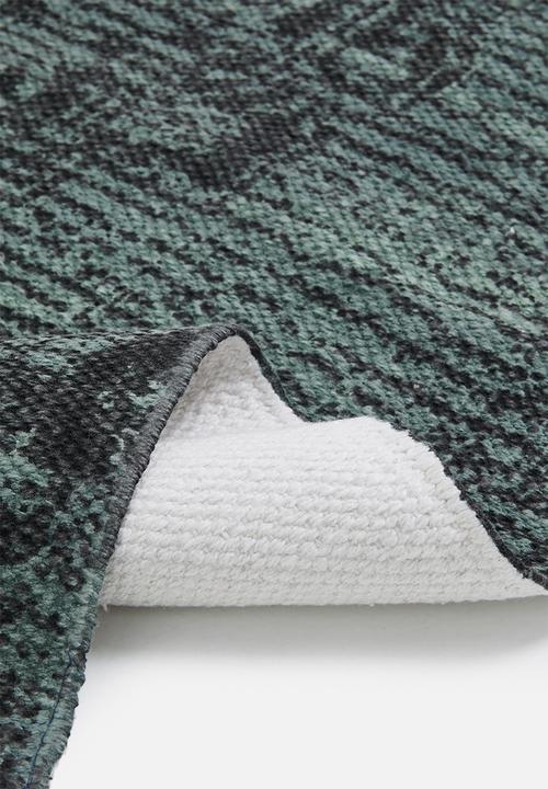 Sixth Floor - Antique printed runner - teal