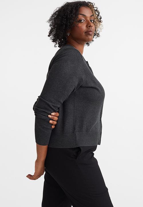 H&M - Fine-knit cardigan - dark grey marl