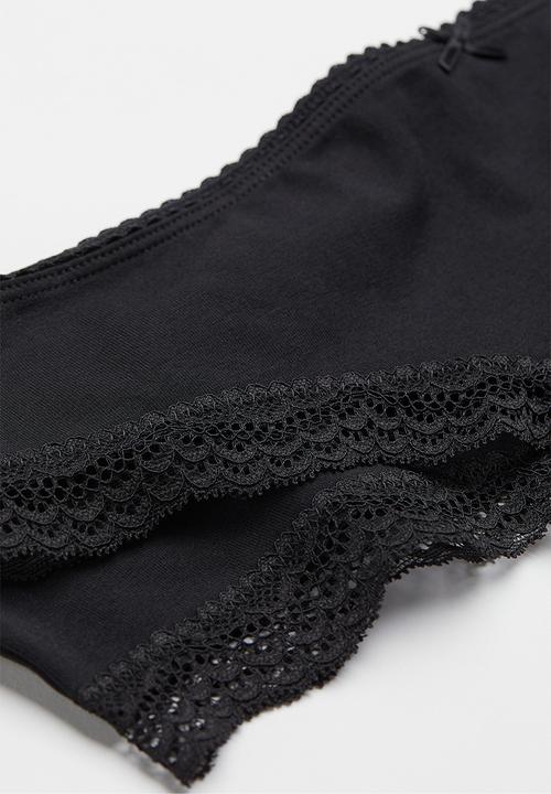 H&M - 5 Pack brazilian briefs - black