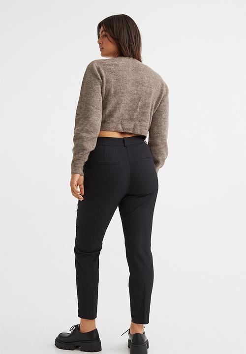 H&M - Cigarette trousers - dark blue/pinstriped