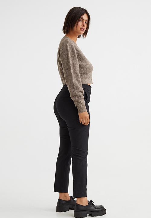 H&M - Cigarette trousers - dark blue/pinstriped