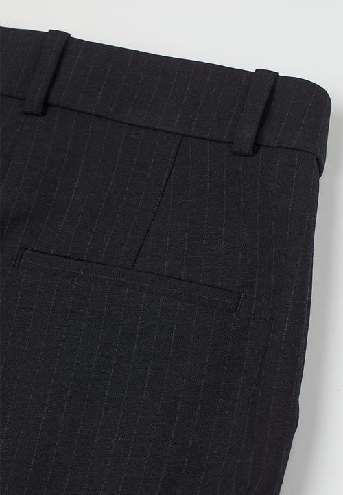 H&M - Cigarette trousers - dark blue/pinstriped