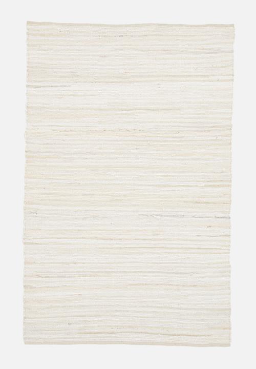 Sixth Floor - Recycled chindi rug - plain cream multi