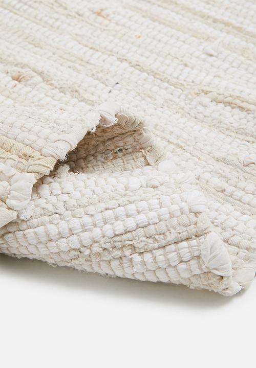 Sixth Floor - Recycled chindi rug - plain cream multi