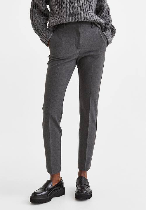 H&M - Cigarette trousers - dark grey marl