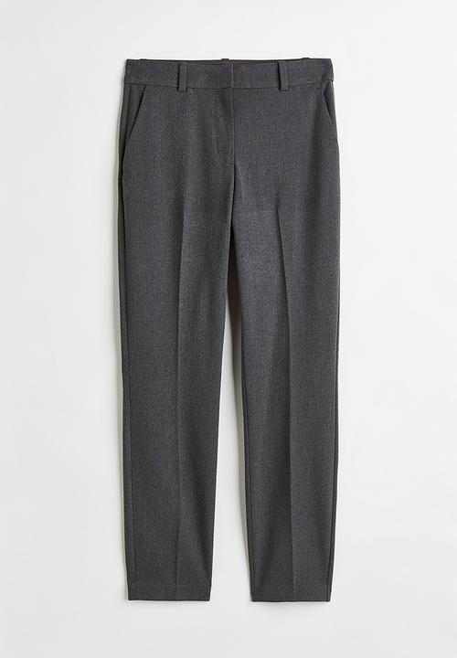 H&M - Cigarette trousers - dark grey marl