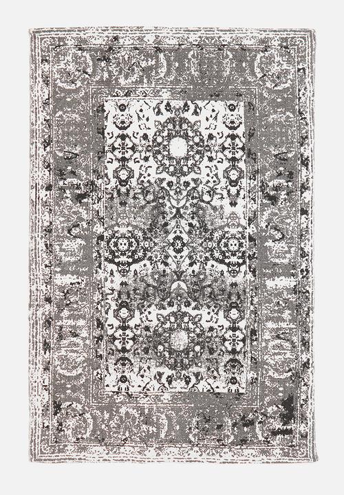 Sixth Floor - Antique printed rug - charcoal