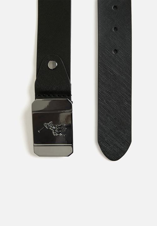 POLO - Etan leather belt - black