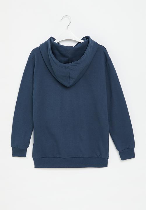 Superbalist - Boys oversized graphic hoodie - navy