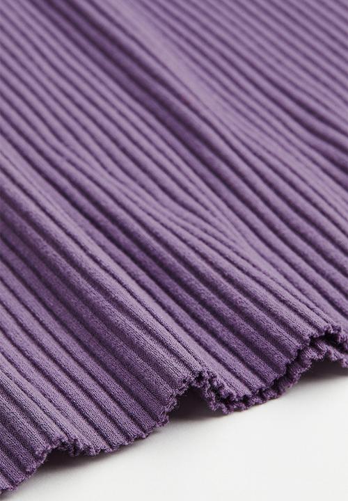 H&M - Ribbed jersey dress - purple