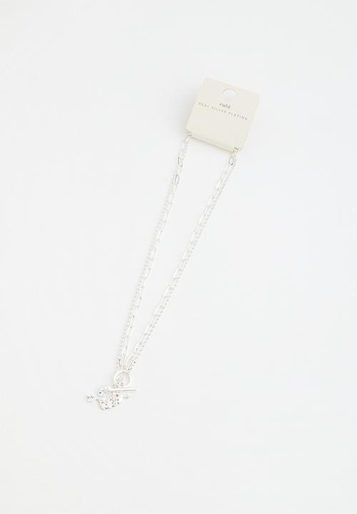 Rubi - premium pendant necklace stack silver plated - sterling silver plated 