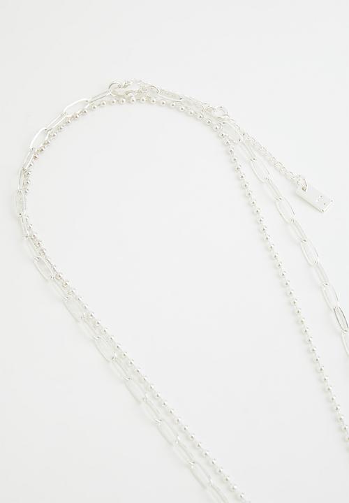 Rubi - premium pendant necklace stack silver plated - sterling silver plated 