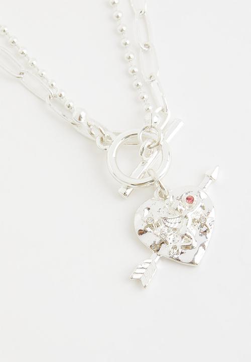 Rubi - premium pendant necklace stack silver plated - sterling silver plated 