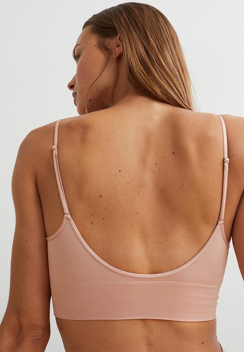 H&M - Seamless bralette - dusty pink