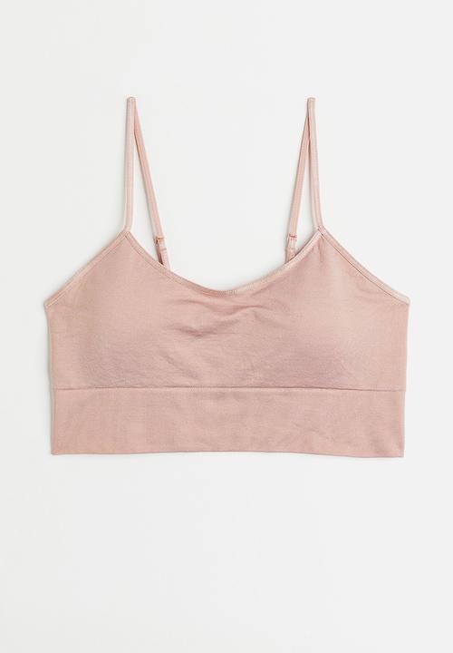 H&M - Seamless bralette - dusty pink