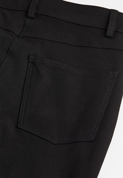 H&M - Slim fit twill trousers - black