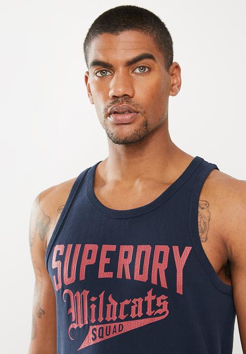 Superdry. - Collegiate graphic vest - nautical navy