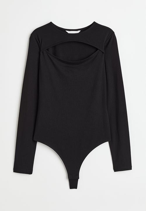 H&M - Cut-out thong body - black