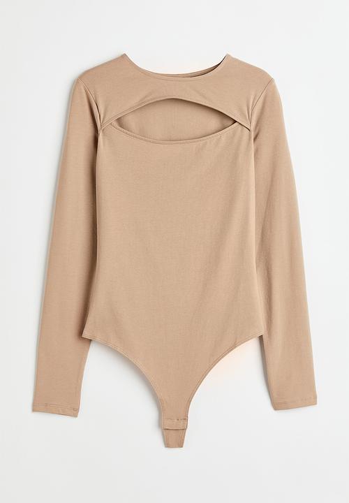 H&M - Cut-out thong body - beige