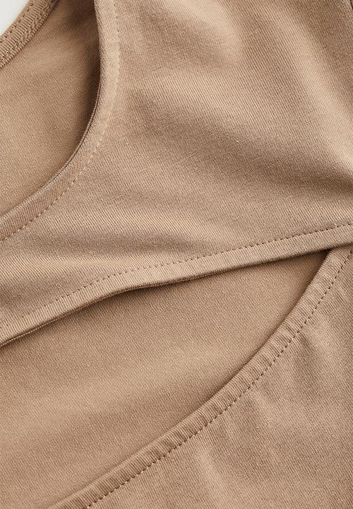 H&M - Cut-out thong body - beige