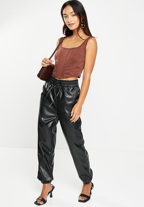 dailyfriday - Pu jogger - black