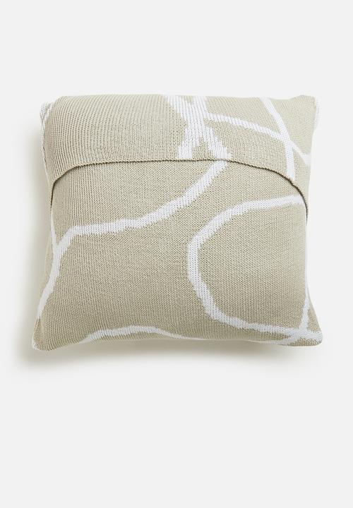 Sixth Floor - Spag knit cushion cover - grey