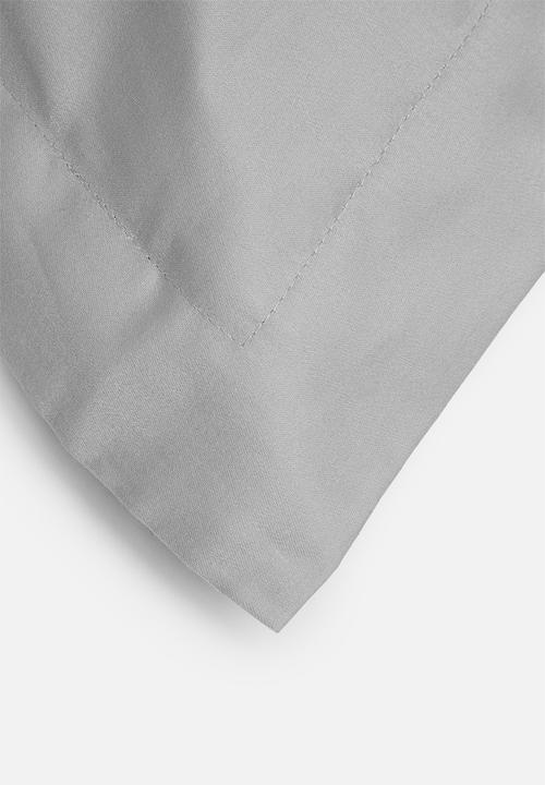 Sheraton Textiles - 400tc Egyptian cotton straight stitch pillowcase - grey 