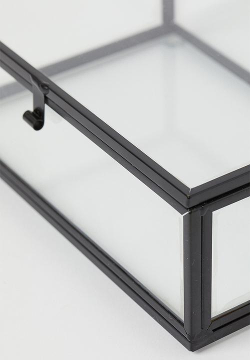 H&M - Clear glass box - black