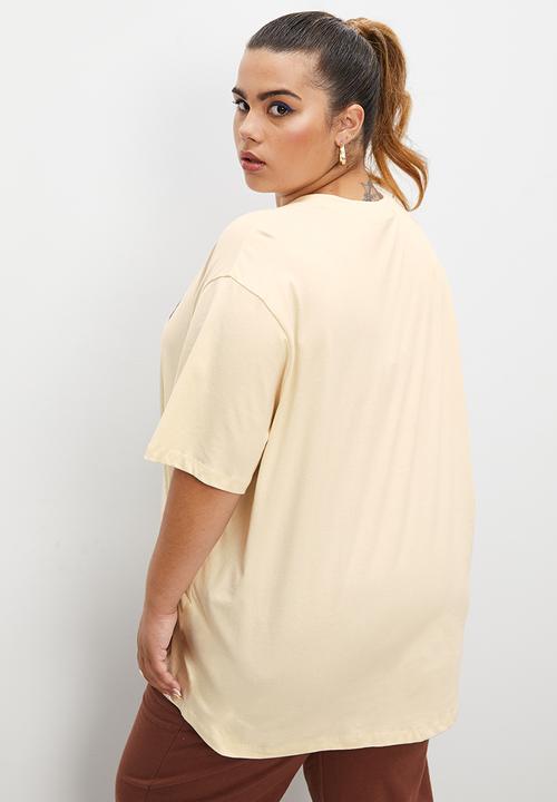 Blake - Oversized city graphic tee - stone