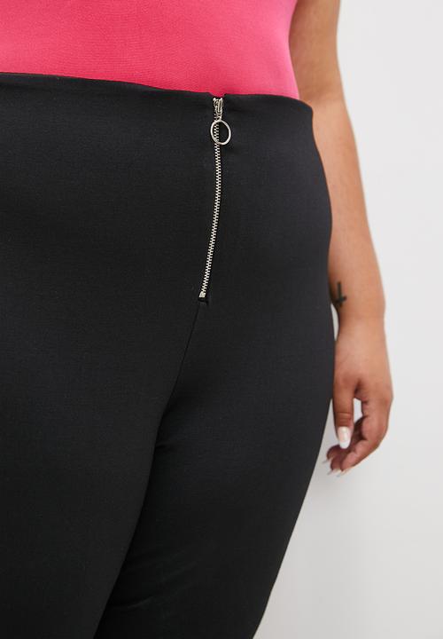 Blake - Zip detail tregging - black
