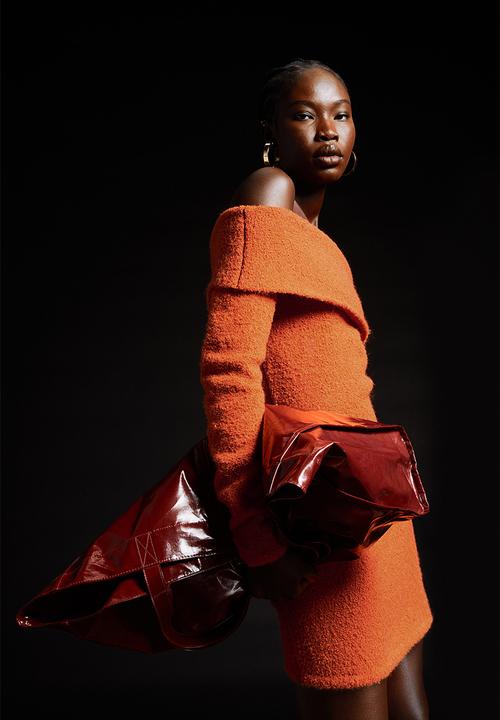 H&M - Off-the-shoulder dress - orange 