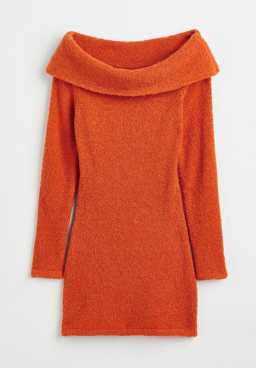 H&M - Off-the-shoulder dress - orange 
