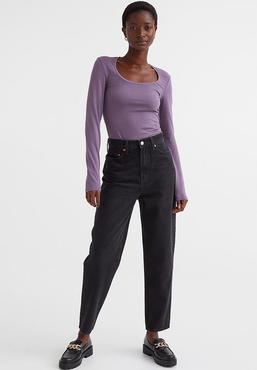 H&M - Long-sleeved jersey top - purple