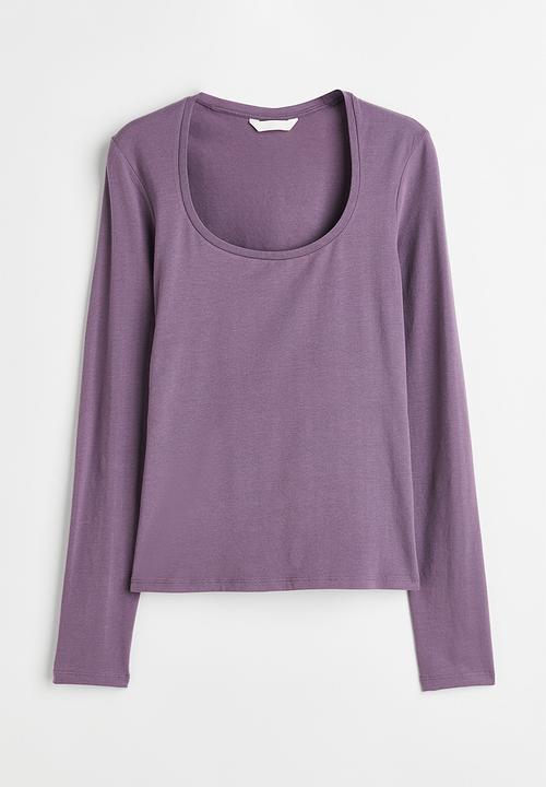 H&M - Long-sleeved jersey top - purple