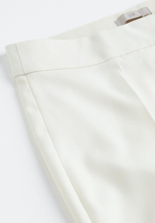 H&M - Flared tailored trousers - natural white