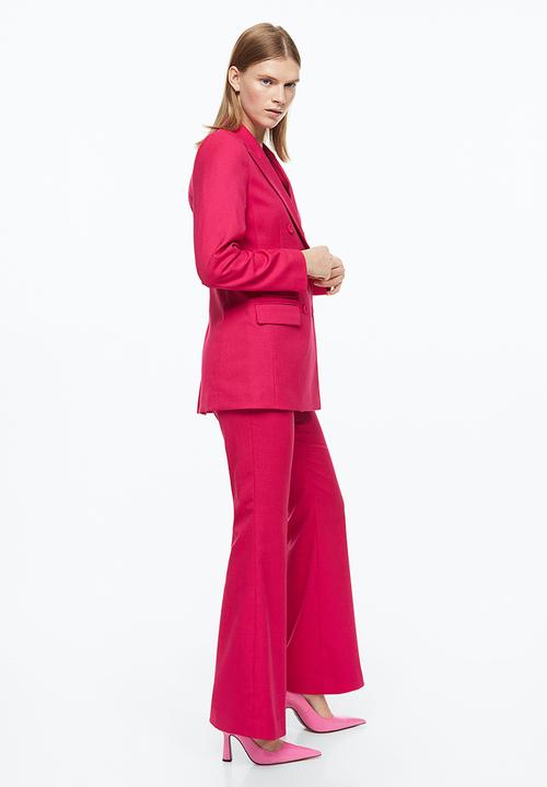 H&M - Flared tailored trousers - cerise