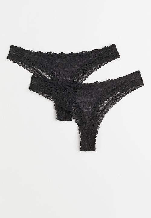 H&M - 2 Pack brazilian briefs - black