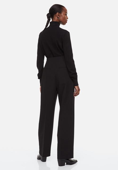 H&M - Fine-knit polo-neck jumper - black