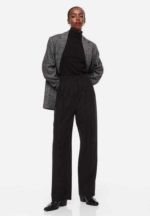 H&M - Fine-knit polo-neck jumper - black