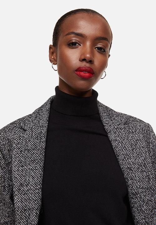 H&M - Fine-knit polo-neck jumper - black