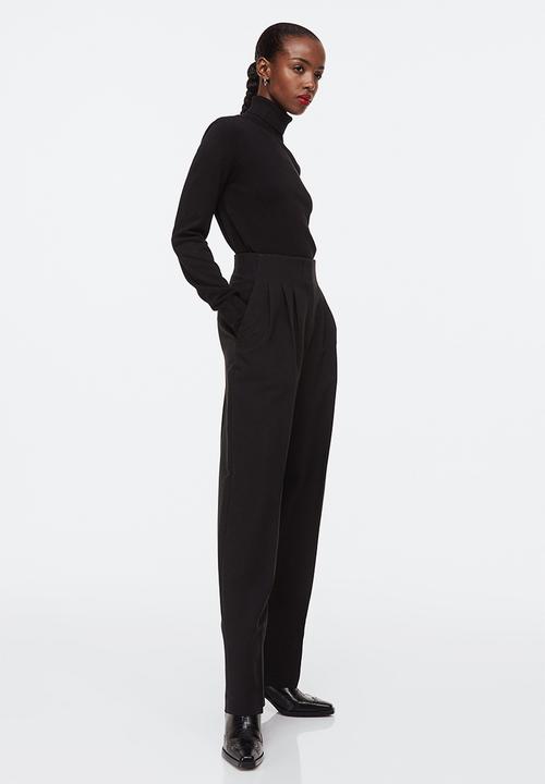 H&M - Fine-knit polo-neck jumper - black