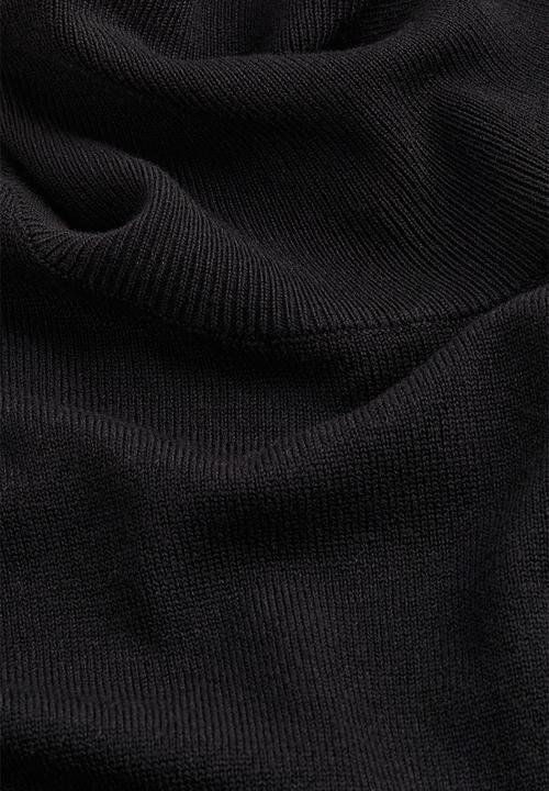 H&M - Fine-knit polo-neck jumper - black