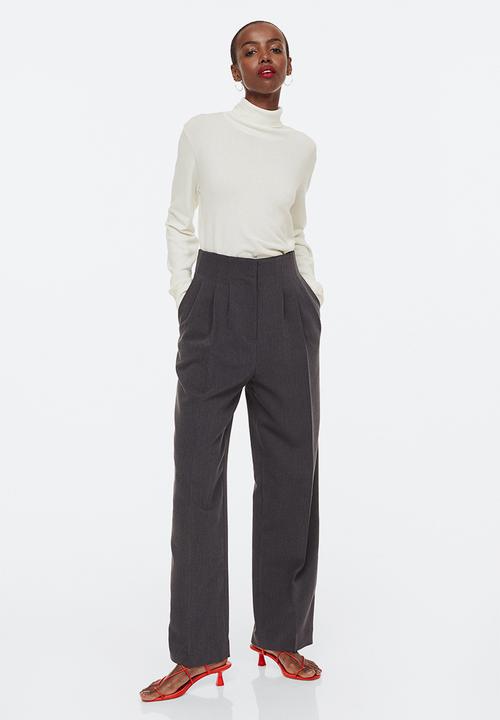 H&M - Fine-knit polo-neck jumper - white