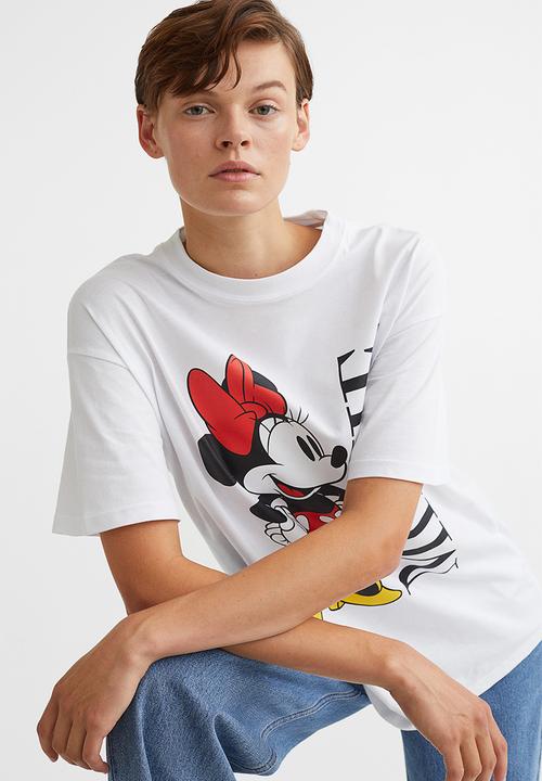 H&M - Oversized printed T-shirt - white/minnie mouse