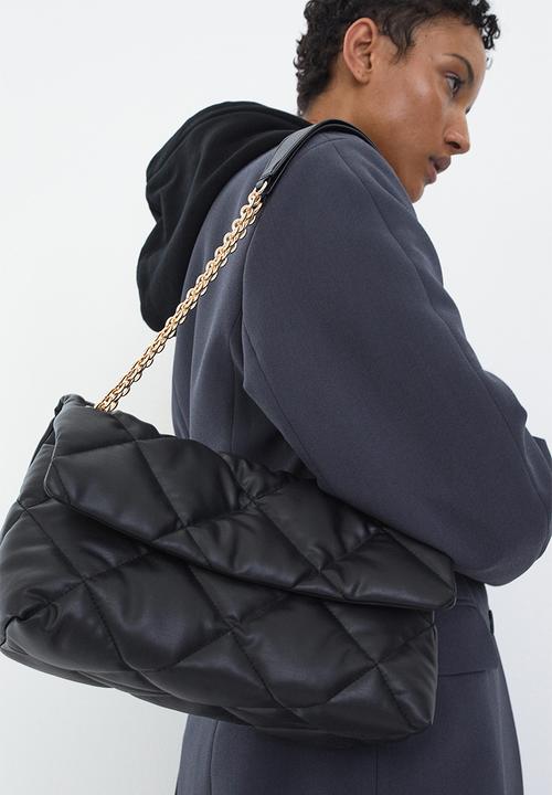 H&M - Quilted shoulder bag - black 