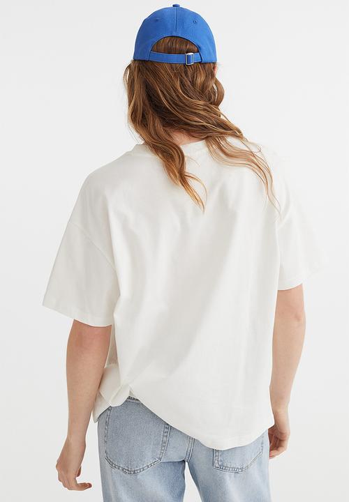 H&M - Oversized printed T-shirt - cream/nfl