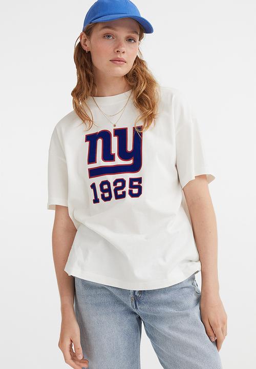 H&M - Oversized printed T-shirt - cream/nfl