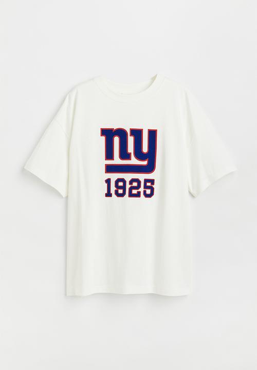 H&M - Oversized printed T-shirt - cream/nfl
