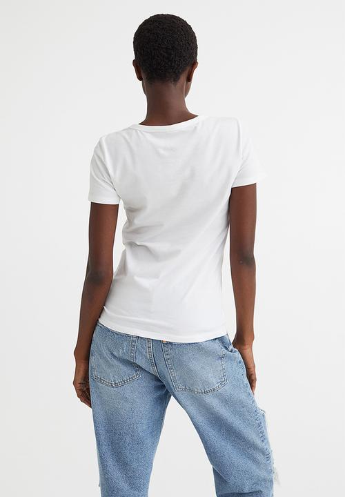 H&M - Jersey top - white